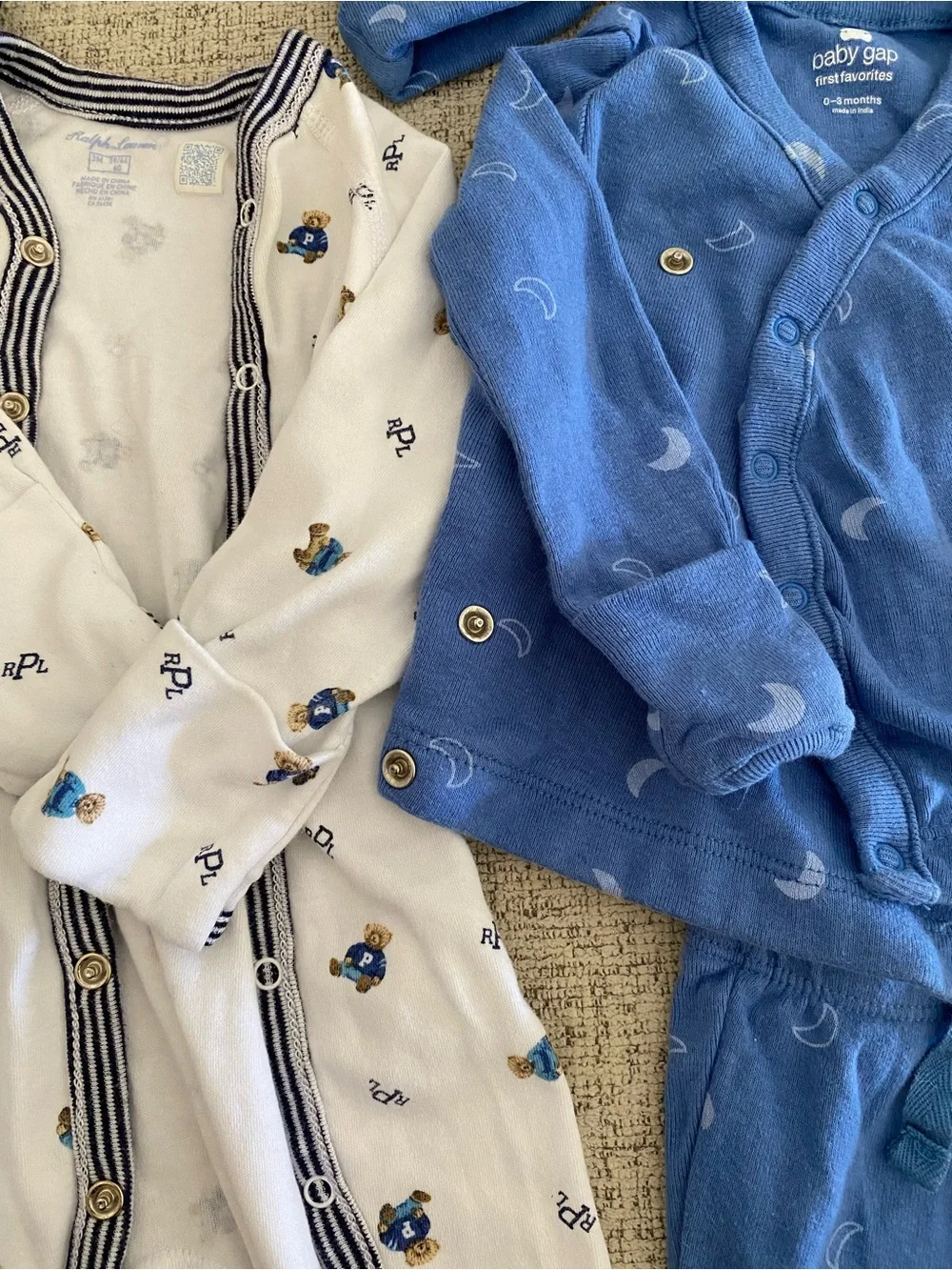 Ralph Lauren & Baby Gap Footed One-Piece and Hats BUNDLE